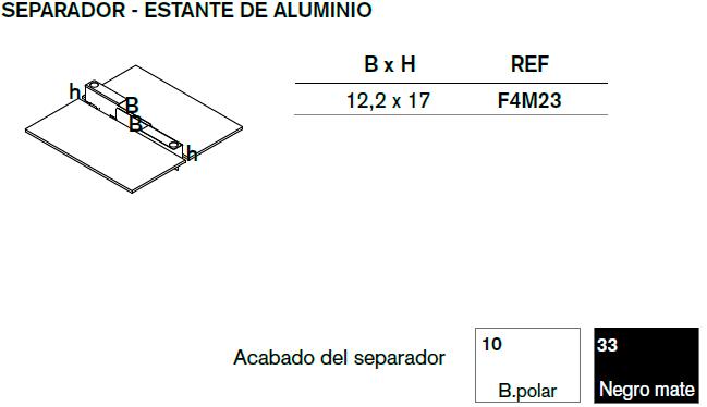 Separador de aluminio mesas let´s work