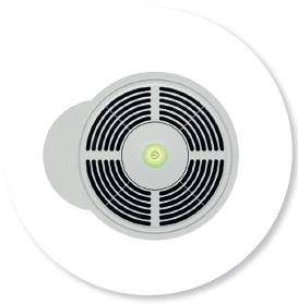 Purificadores de aire filtro hepa control con un toque