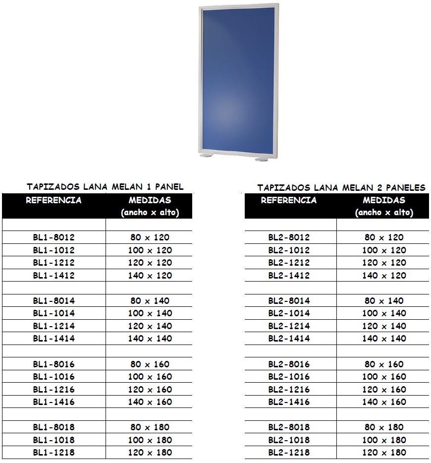 Biombo Bers Acústico tapizado Lana Melan