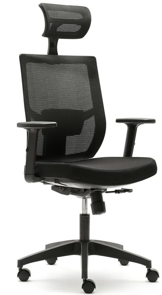 Silla Pisa GN sincro malla negra trasla de asiento